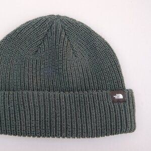 The North Face Cuffed Beanie - Green Knit Hat - Unisex OS (small size) Youth